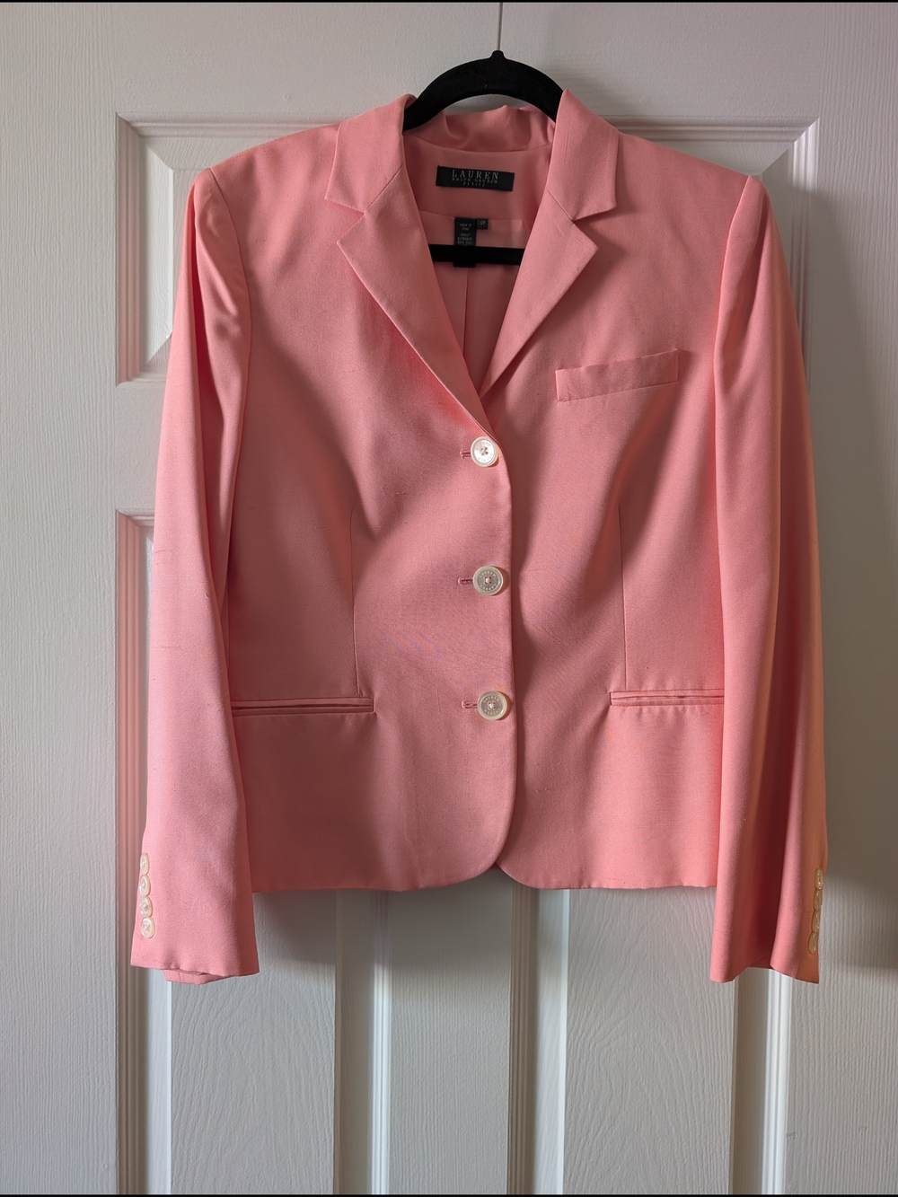 Lauren Ralph Lauren Coral Pink Tailored Women's Blazer
